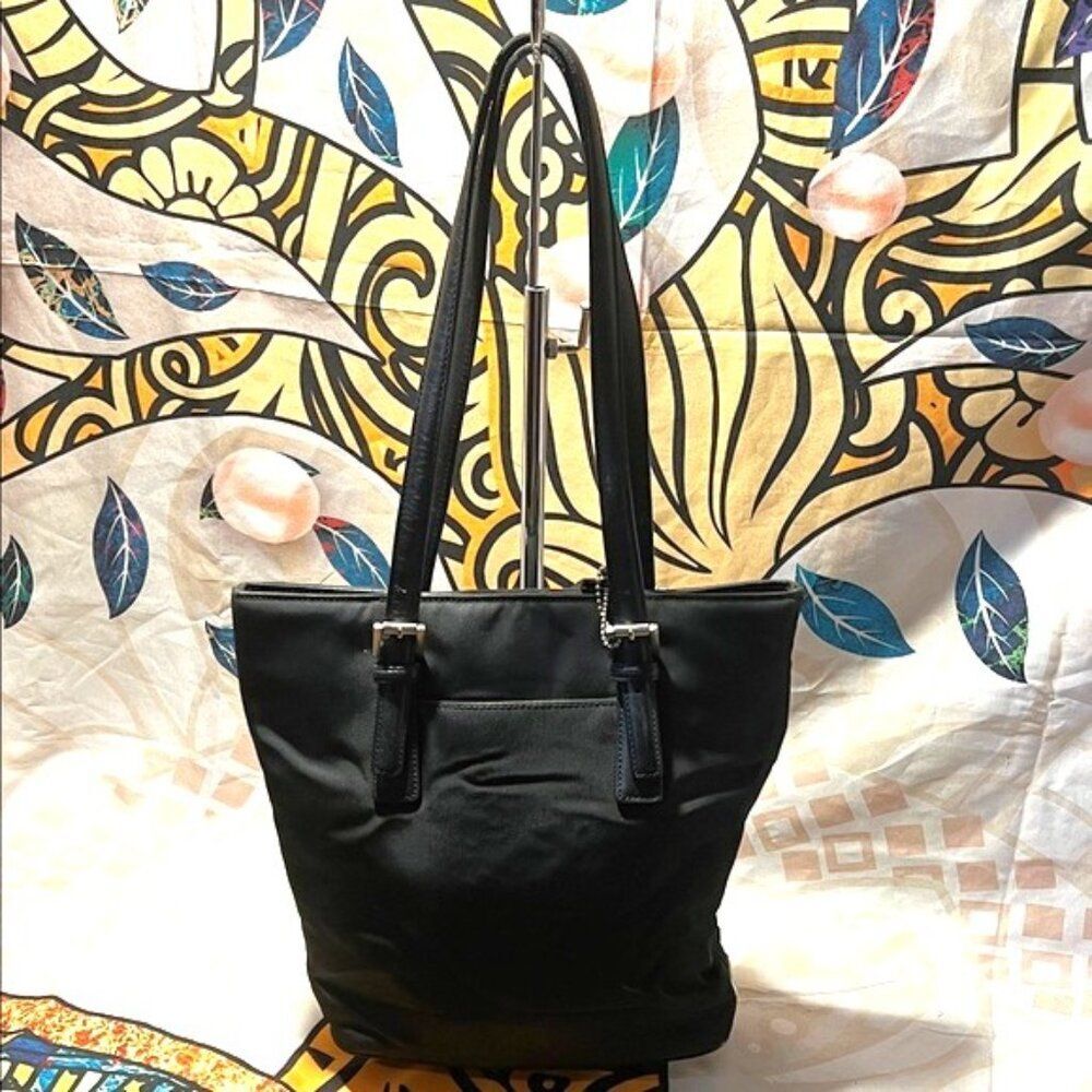 Vintage Coach  Mercer Black Nylon Twill Tote - #9321